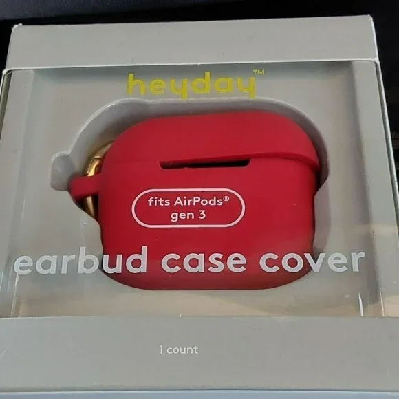 Apple AirPods 3rd Generation Silicone Case with Clip | Heyday | Red - Picture 5 of 8